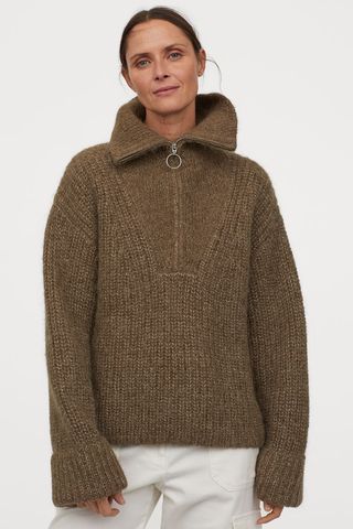 H&M + Chunky-Knit Wool Sweater