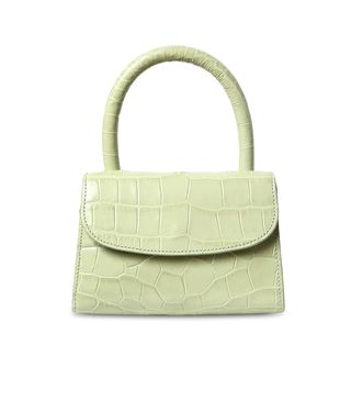 By Far + Mini Croc Embossed Leather Bag