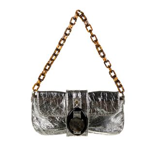 Lanvin + Metallic Leather Shoulder Bag
