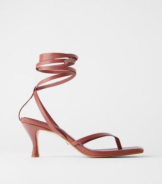 Zara + Leather High Heel Sandal