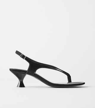 Zara + Minimalist Mid-Heel Sandal