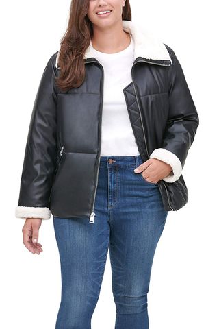 Levi's + The Breanna Smooth Lamb Faux Leather Puffer Jacket