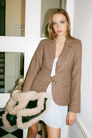 Urban Outfitters + UO Checkered Tailored Blazer