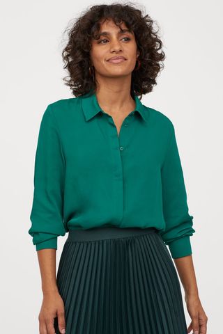 H&M + Long-Sleeved Blouse