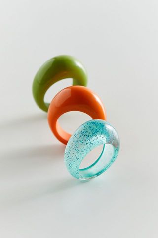 Urban Outfitters + Roxy Resin Ring Set