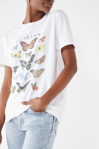 Urban Outfitters + Butterfly Crew Neck Tee