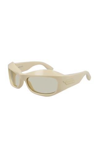 Bottega Veneta + Fashion Show Acetate Wrap-Around Sunglasses