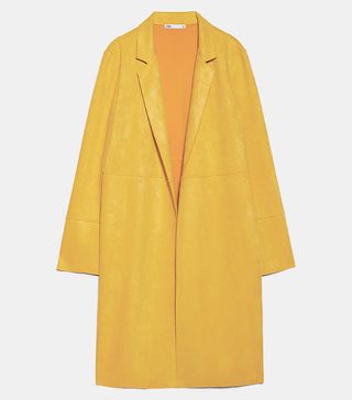 Zara + Faux Suede Coat