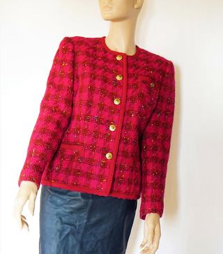 Vintage + Bright Vivid 80s Tweed Jacket
