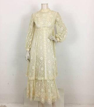 Vintage John Charles + Lace Ivory Dress