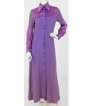Vintage Ossie Clark + Purple Maxi Dress