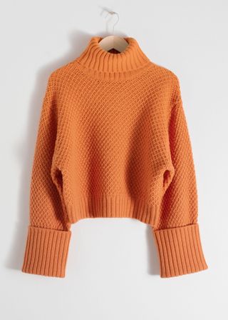 & Other Stories + Cropped Wool Blend Turtleneck