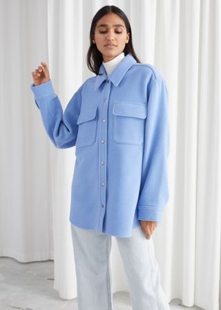 & Other Stories + Oversized Wool Blend Workwear Shirt