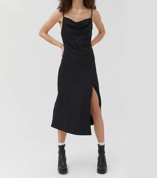 UO + Mallory Jacquard Midi Slip Dress