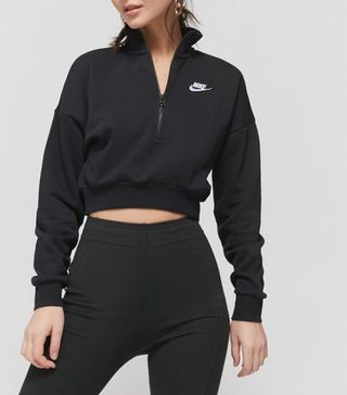 Nike + Half-Zip Cropped Sweatshirt