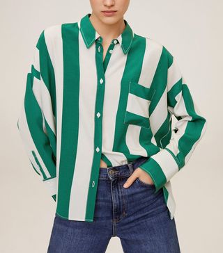 Mango + Striped Flowy Shirt