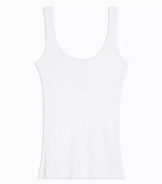 Topshop + White Ribbed Vest By Topshop Boutique
