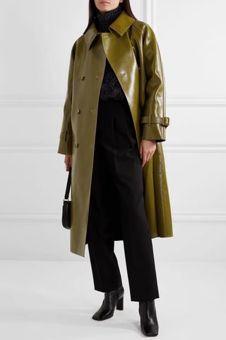 Frankie Shop + Faux Leather Trench Coat