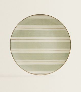 Zara + Striped Dessert Plate