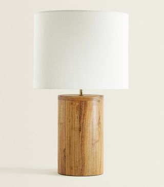 Zara + Table Lamp With Wooden Base