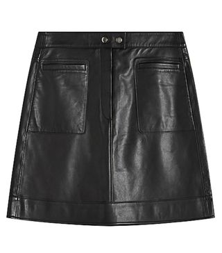 Jigsaw + Leather Patch Pocket Mini Skirt