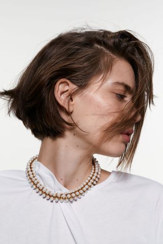 Zara + Short Pearl Necklace