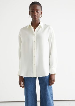 & Other Stories + Oversized Mulberry Silk Shirt