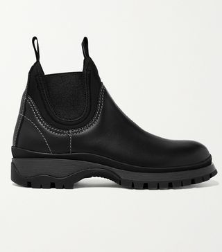Prada + Leather and Neoprene Ankle Boots