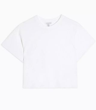 Topshop + White Raglan Crop T-Shirt