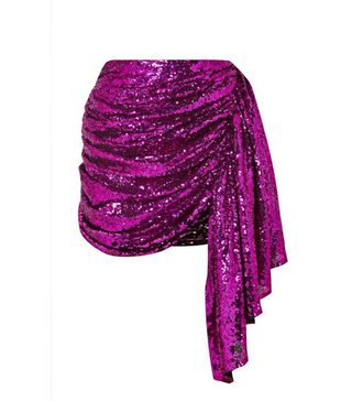 16Arlington + Draped Sequined Tulle Mini Skirt
