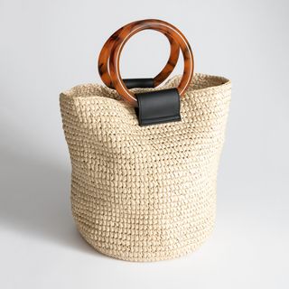 & Other Stories + Woven Straw Tote Bag