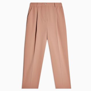Topshop + Rose Pink Peg Suit Trousers