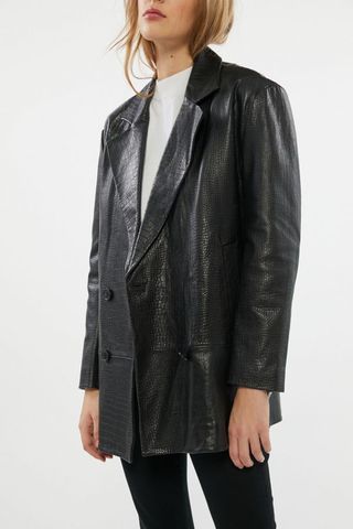 Avec Les Filles + Leather Oversized Blazer