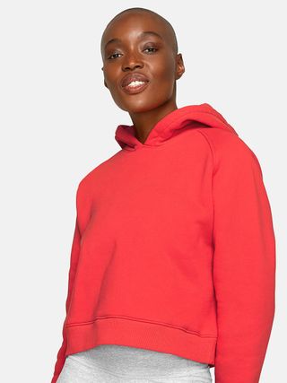 Outdoor Voices + Nimbus Cotton Cropped Hoodie in Apple