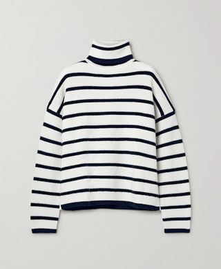 La Ligne + Striped Wool Turtleneck Sweater
