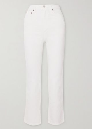 Agolde + Pinch Waist Cropped High-Rise Flared Jeans