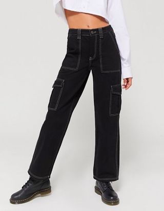 BDG + High-Waisted Contrast Stitch Skate Jean