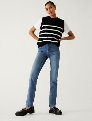 Marks & Spencer + Sienna Straight Leg Jeans With Stretch