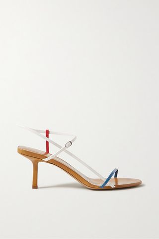 The Row + Bare Color-Block Leather Sandals