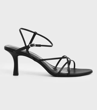 Charles & Keith + Strappy Sculptural Heel Sandals