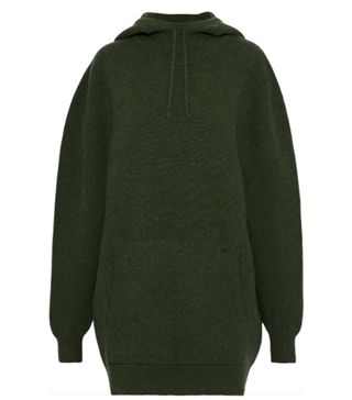 Victoria Beckham + Ribbed-Knit Hoodie