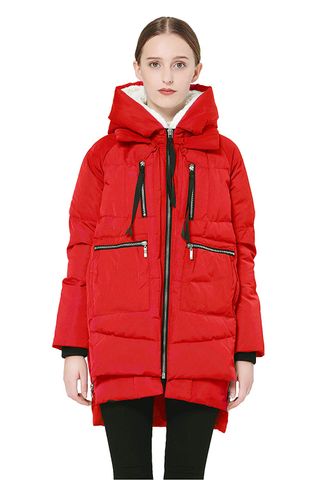 Orlay + Thickened Down Jacket in Red