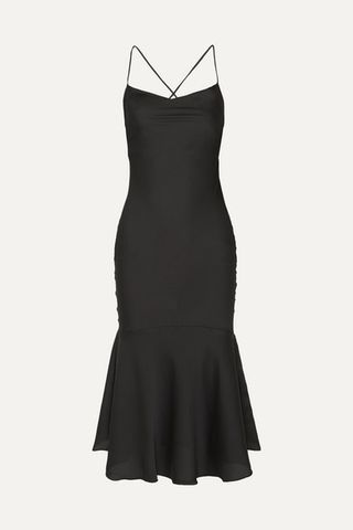 The Line By K + Robi Tie-Detailed Hammered-Satin Dress