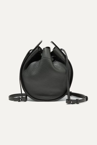 The Row + Textured-Leather Bucket Bag