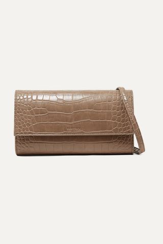 Nanushka + Day Croc-Effect Vegan Leather Shoulder Bag