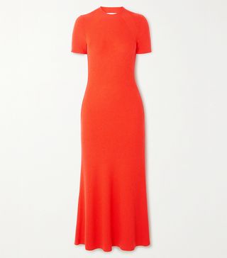 Gabriela Hearst + Clare Ribbed Wool Midi Dress