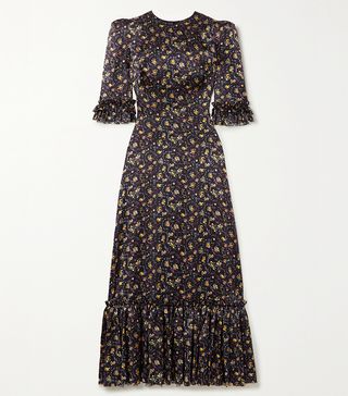 The Vampire's Wife + Festival Ruffled Floral-Print Silk-Satin Maxi Dress