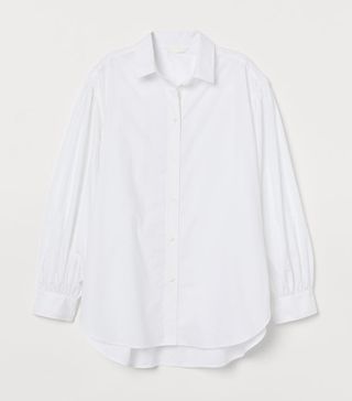 H&M + Wide Balloon-Sleeved Shirt