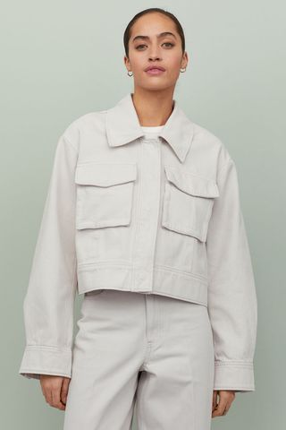 H&M + Boxy Twill Jacket
