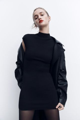 Zara + Short Stretch Knit Dress